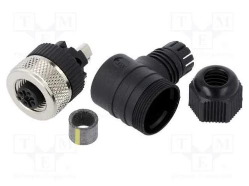 Ficha, M12, Pin: 5, Fêmea, Código A-Devicenet / Canopen, com Cabo