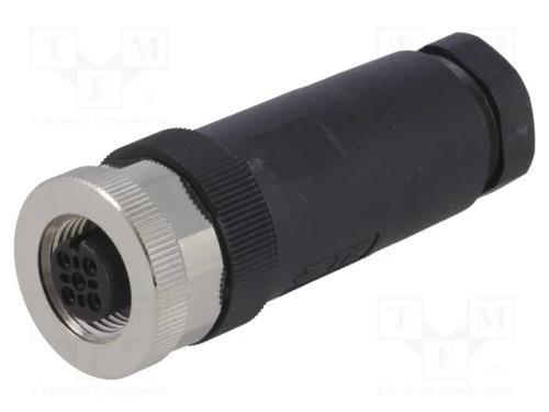 Ficha, M12, Pin: 4, Fêmea, Código A-Devicenet / Canopen, com Cabo