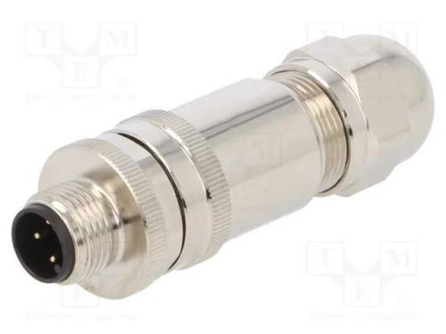 Ficha, M12, Pin: 4, Macho, Código A-Devicenet / Canopen, com Cabo