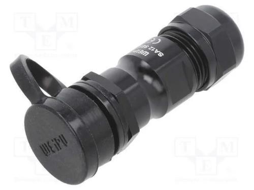 Ficha, SA12, fêmea, PIN: 3, IP67, 5÷8mm, 13A, sol.