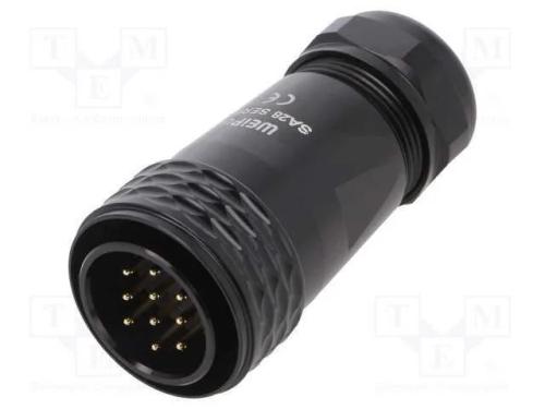 Ficha, SA28, macho, PIN: 10, IP67, 13÷16mm, 10A, .