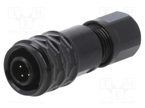 Ficha, SA6, macho, PIN: 4, IP67, 3,5÷4mm, 3A, sol.