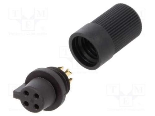 Conector: Redondos, 719, 60v, Pin: 4, Ficha, Fêmea, Solda, com Cabo