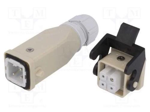 Conector: HDC, macho + fêmea, C146, PIN: 4, 3+PE,.