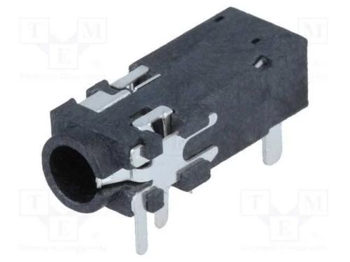 Tomada, Jack 3,5mm, F&ecirc;mea, Faixas: 4, Tht, W: 6,7mm, H: 5mm, D: 17,3mm