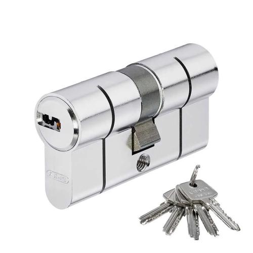 Cilindro Perfil Europeu Chave Pontos Níquel e Dupla Embraiagem 30/30mm - D66 N 30/30 Abus