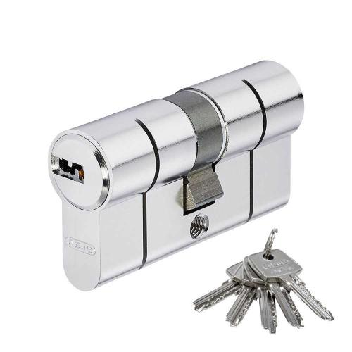 Cilindro Perfil Europeu Chave Pontos Níquel e Dupla Embraiagem 30/40mm - D66 N 30/40 Abus