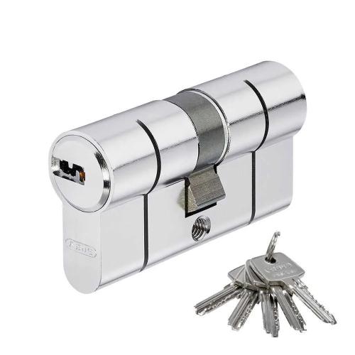 Cilindro Perfil Europeu Chave Pontos Níquel e Dupla Embraiagem 40/40mm - D66 N 40/40 Abus