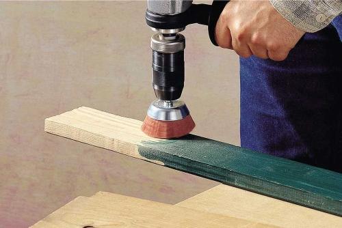 Escova Tipo Ta&ccedil;a em Fio de Nylon, Agressiva, Haste Hexagonal &Oslash;50mm 1505000 Wolfcraft