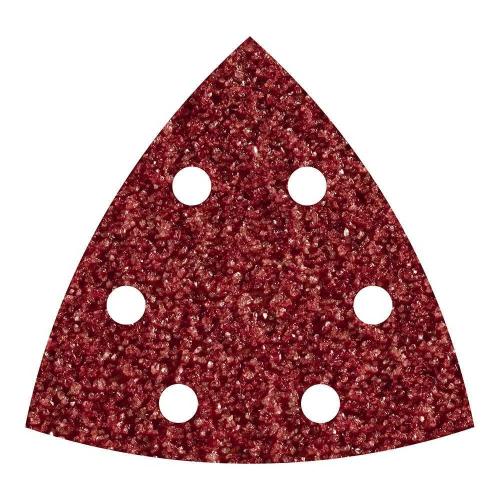 Pack de 5 Folhas de Lixas Abrasivas Adesivas Corindo, Gr&atilde;o 60 Delata 95mm 1851000 Wolfcraft