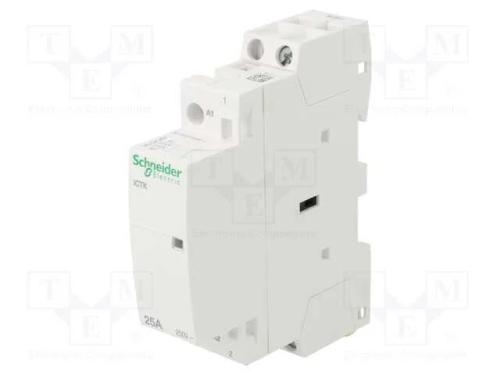 Contator: 1-De Polo de Instalação, 25a, 230÷240vac, No, Ip20, 500v