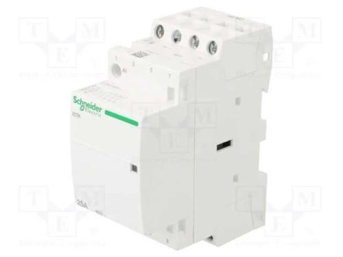 Contator: 4-De Polo de Instalação, 25a, 230÷240vac, No X4, Ip20