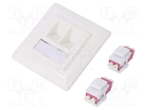 Conector: Fibra Ótica, Tomada,Conector, Duplex, Fêmea, Faixas: 2