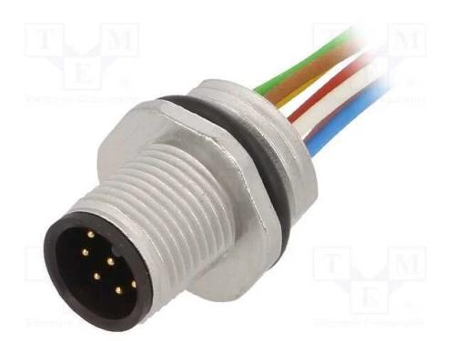 Tomada, M12, Pin: 8, Macho, Código A-Devicenet / Canopen, Fios