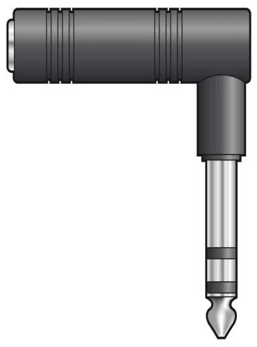 Adaptor 6.3mm Ra Stereo Jack Plug - 6.3mm Stereo Jack Socket