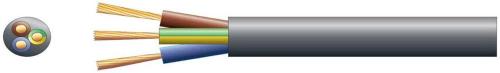 3 Core Round Mains Pvc, 3 X 24/0.2mm, 6a, 6.1mm, Black, 100m