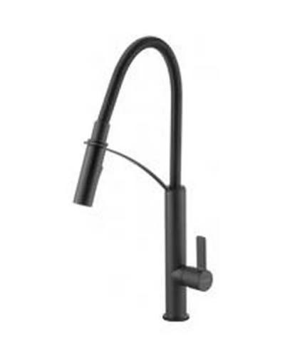 Kitchen Mixer With Pull-Out Spray Deante Black Gerbera