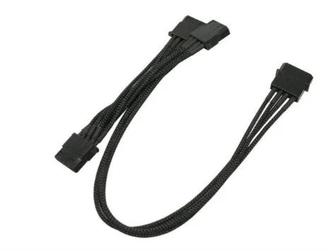 Cabo Nanoxia Pcie 6+2pin Extensão 30cm, Preto/Azul