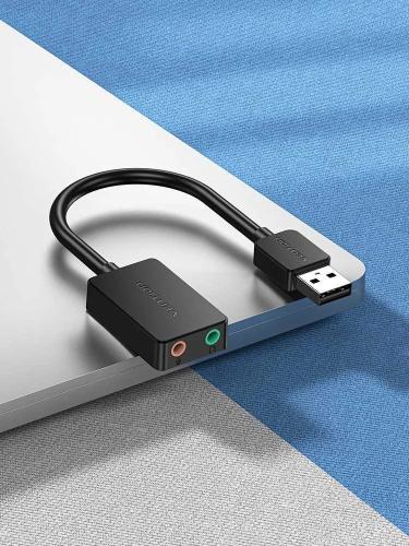Vention Cdyb0 Placa de Som 2.1 Canais Usb