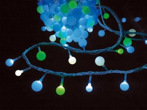 Decolight LED - 6 M - 90 Multicolour Baubles - Transparent Wire - Modulator - 24 V