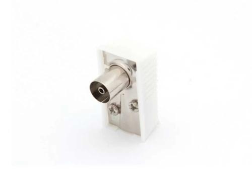 Right-Angled Tv Plug 9.5mm/2.3mm - Female - White