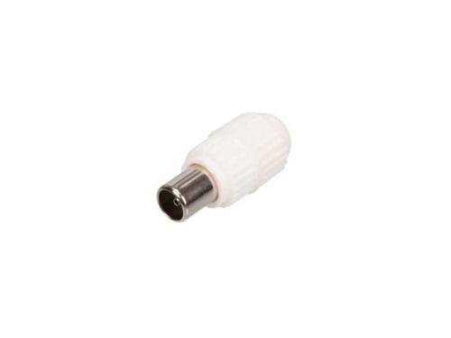 Tv Plug Plastic 9.5mm/2.3mm - Male - White
