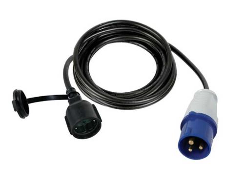 Cabo com Adaptador Tomada Schuko / Ficha Cee - 3 M