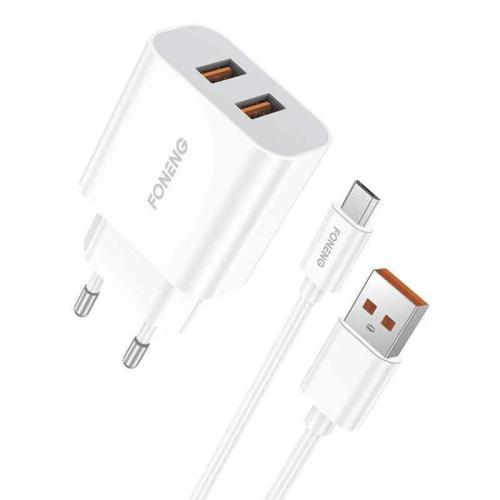 Rychlonabíjecka Foneng 2x Usb Eu45 + Usb Micro Kabel