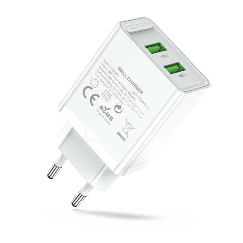 Cargador de Pared Vention Fbaw0-Eu/ 2xusb/ 18w/ B.