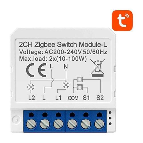 Smart Switch Module Zigbee Avatto Lzwsm16-W2 No Neutral Tuya
