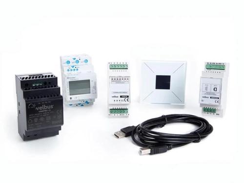 Conjunto de monitoramento de energia Velbus branco