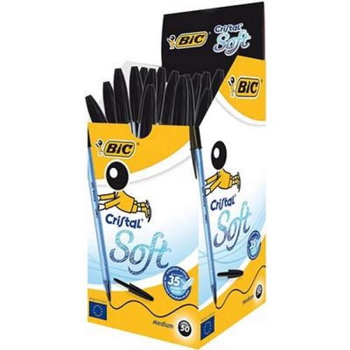 Boligrafo Cristal Soft Trazo 0,5 Mm. Color Preto Bic 951433