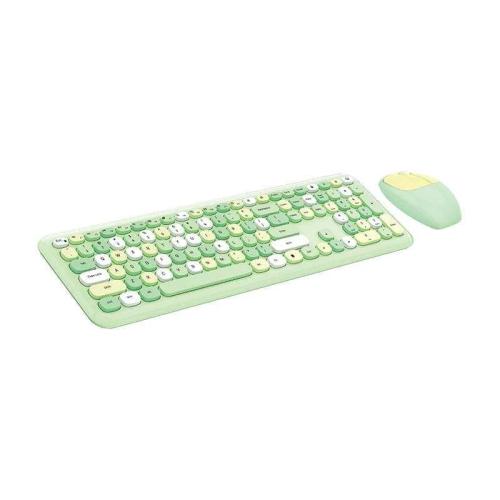 Conjunto de Teclado Sem Fios e Rato Mofii 666 2,4g Verde