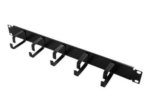 Painel de Gestão de Cabos Logilink 19" 1he, 5 Anéis de Metal, Preto