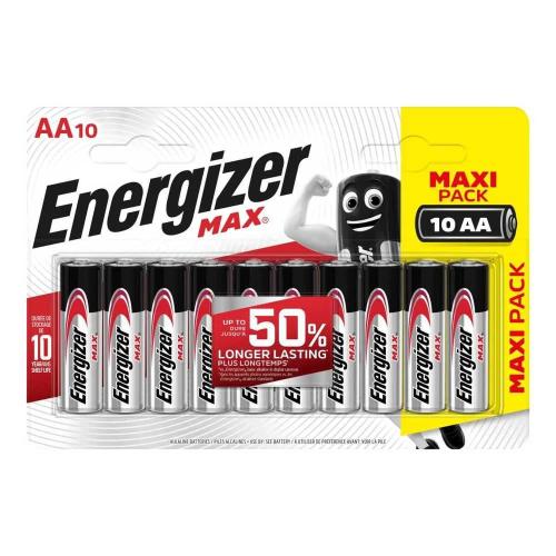 Pilhas Energizer Max AA Lr6 10 unidades Eco