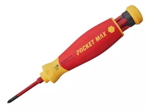 Wiha Screwdriver With Bit Magazine Pocketmax® Electricmixed With 4 Slimbits Vde