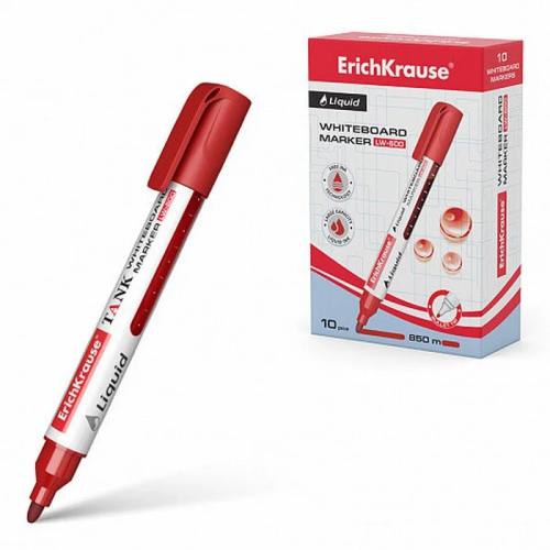 Marcador de Quadro Branco com Tinta Líquida Lw-600, Tinta Vermelha Erich Krause 48776