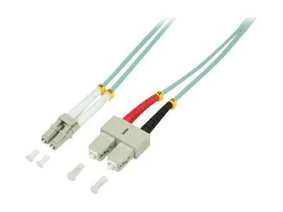 Logilink Glasfaser Patchkabel Om3 50/125á Lc-Sc 1,0m Türkis