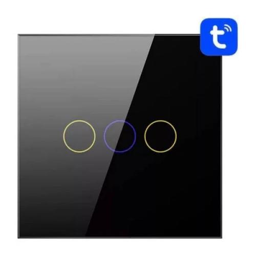 Smart Light Switch Wifi Avatto Ts02-Eu-B3 3 Way Tuya (Black)