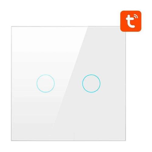 Smart Light Switch Zigbee Avatto Zts02-Eu-W2 2 Way Tuya (White)