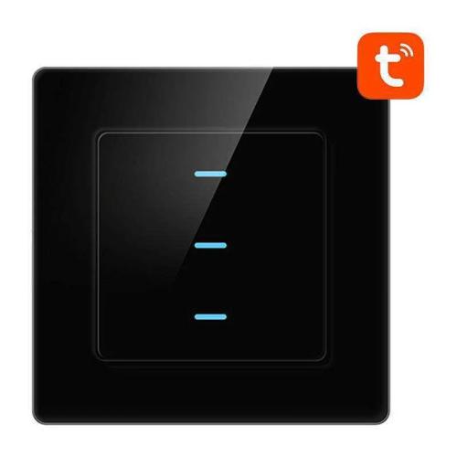Smart Light Switch Wifi Avatto N-Ts10-B3 3 Way Tuya (Black)