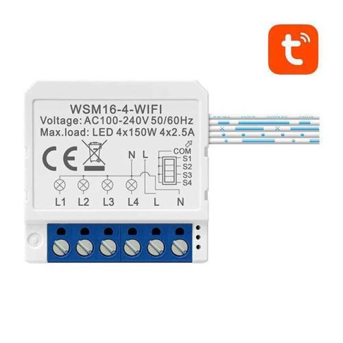 Smart Switch Module Wifi Avatto Wsm16-W4 Tuya
