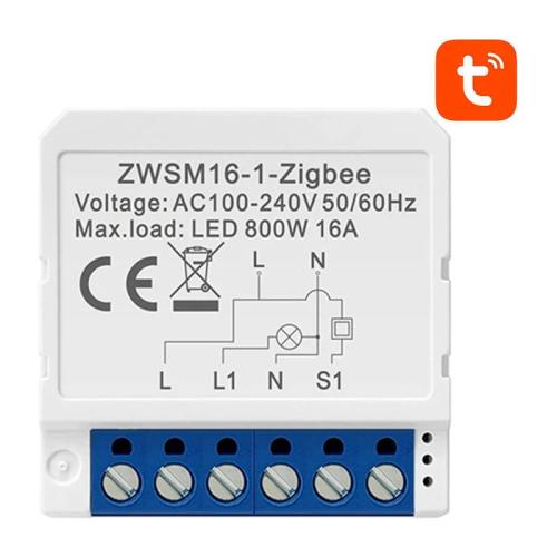 Smart Switch Module Zigbee Avatto Zwsm16-W1 Tuya