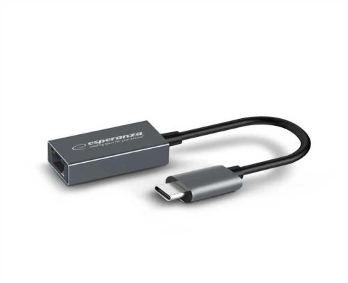 Placa de Rede Externa RJ45 GIGABIT USB-C 3.0 18cm.