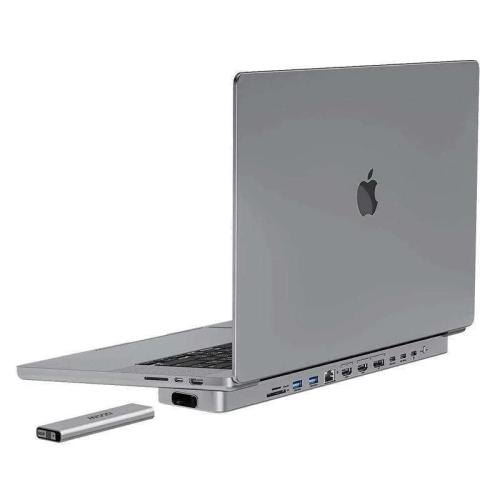 Dokovací Stanice / Rozbocovac Usb-C Pro Macbook Pro 13'' / 14'' Invzi Maghub 12v2 Se Zásobníkem SSD