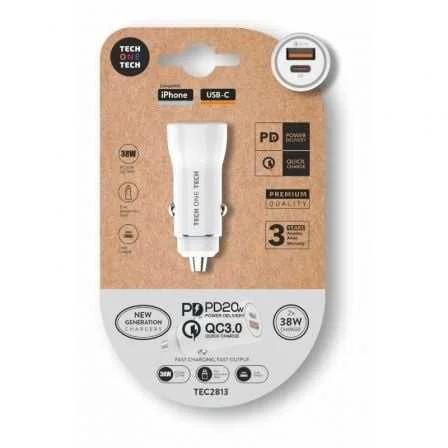 Cargador de Coche Tech One Tech Tec2813/ 1xusb-Ti.