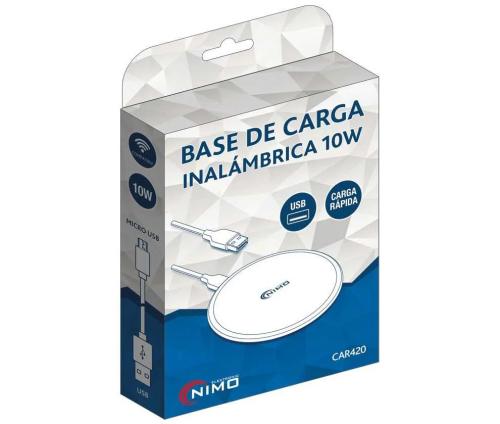 Cargador Inalámbrico 10w para Móviles Apple, Sams.