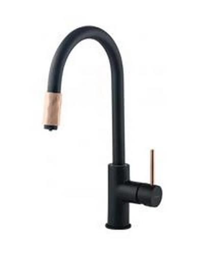 Kitchen Mixer With Swivel Spout And Connection To Water Filter Deante Black Copper Aster