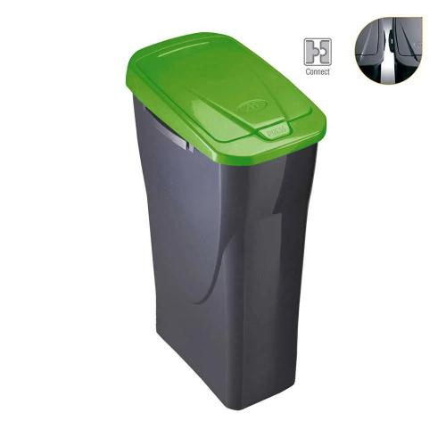 Balde de 25 Litros Ecobin com Tampa de Cor Verde .