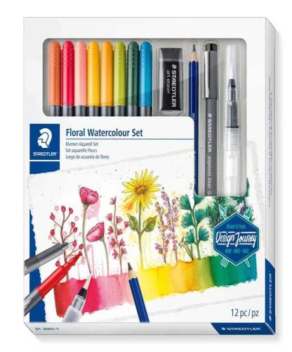 Staedtler "Design Journey" Aquarell Set Blumen 100% Efc